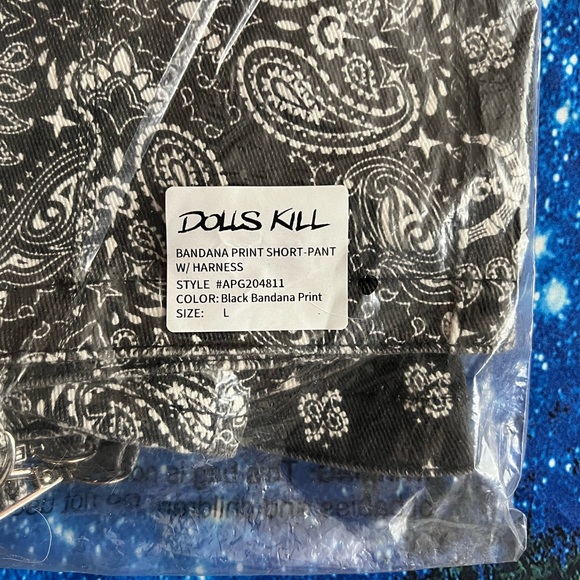 NWT Dolls Kill Poster GrI After Sundown Convertible Pants Size L - Picture 8 of 12